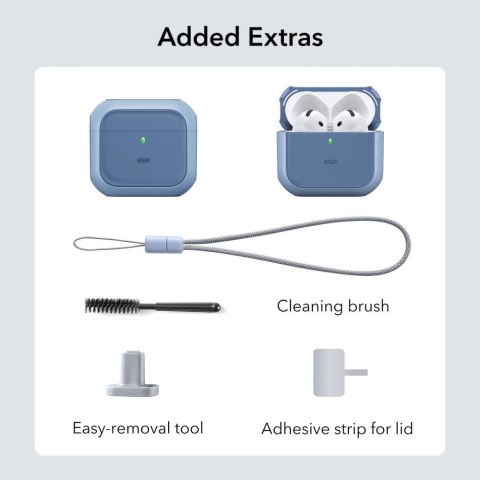 Etui ESR Orbit Halolock MagSafe na Apple AirPods 4 - niebieskie Etui ESR Orbit Halolock MagSafe na Apple AirPods 4 - niebieskie
