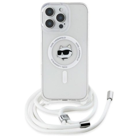 Etui Karl Lagerfeld IML Choupette Head & Cord Magsafe na iPhone 16 Pro Max - przezroczyste