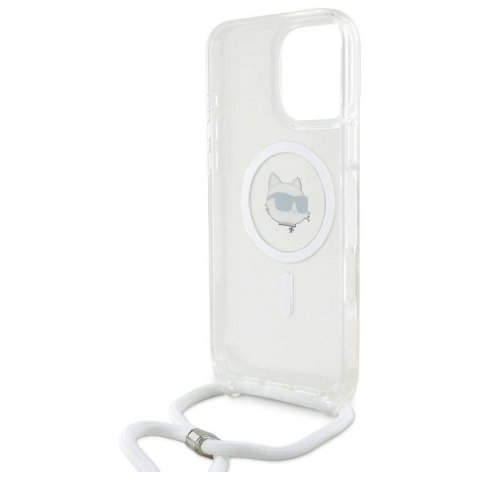 Etui Karl Lagerfeld IML Choupette Head & Cord Magsafe na iPhone 16 Pro Max - przezroczyste