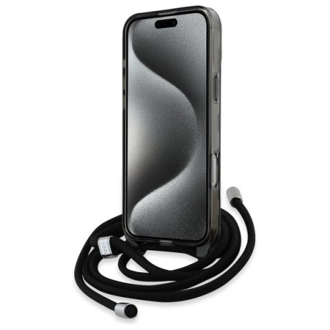 Etui Karl Lagerfeld IML Crossbody Monogram Karl & Choupette Head MagSafe na iPhone 16 Pro Max - czarne