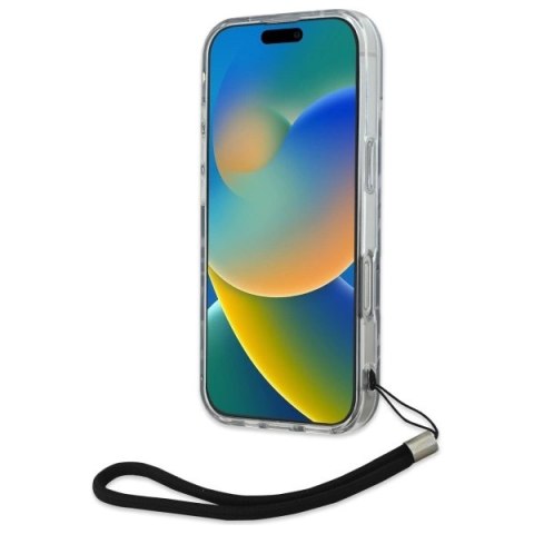 Etui Karl Lagerfeld Zebra With Cord na iPhone 16 Pro - fioletowe