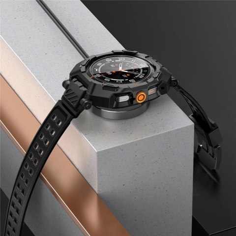 Etui Supcase Unicorn Beetle Pro & Tempered Glass 2-PACK na Samsung Galaxy Watch Ultra (47 MM) - czarne Etui Supcase Unicorn Beetle Pro & Tempered Glass 2-PACK na Samsung Galaxy Watch Ultra (47 MM) - czarne