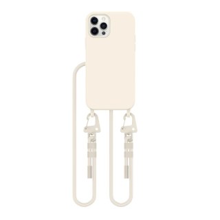 Etui Tech-Protect MagNecklace MagSafe na iPhone 12 / 12 Pro - beżowe