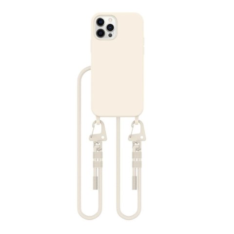 Etui Tech-Protect MagNecklace MagSafe na iPhone 12 / 12 Pro - beżowe