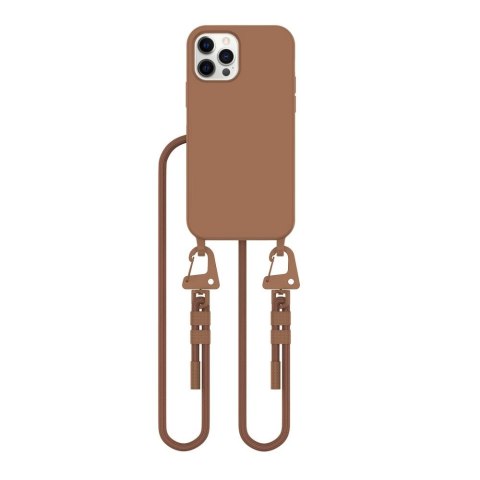 Etui Tech-Protect MagNecklace MagSafe na iPhone 12 / 12 Pro - brązowe