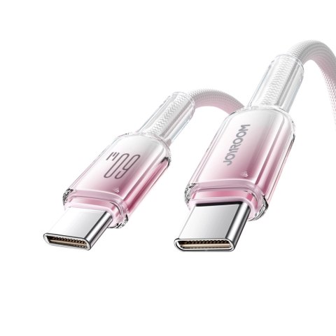 Kabel Joyroom S-A42 Crystal-Clear Series 60W USB-C - USB-C 1,2m - biały