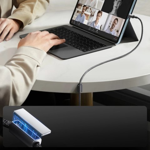 Kabel Joyroom S-A50 Unlimited Series 3A USB-A - USB-C z organizerem magnetycznym 1,2m - szary