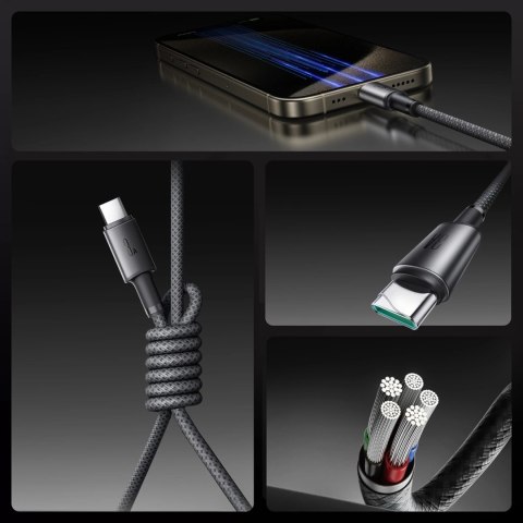 Kabel Joyroom S-A50 Unlimited Series 3A USB-A - USB-C z organizerem magnetycznym 1,2m - szary