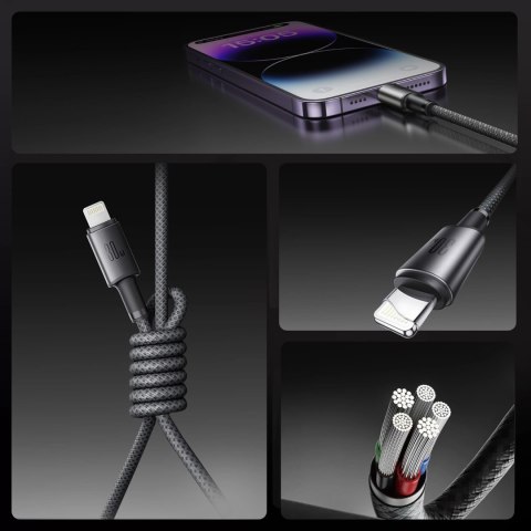 Kabel Joyroom S-A50 Unlimited Series 60W USB-C - Lightning z organizerem magnetycznym 1,2m - szary
