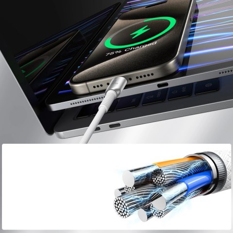 Kabel Joyroom S-A51 Cutting-Edge Series 60W USB-C - USB-C 1,2m - szary Kabel Joyroom S-A51 Cutting-Edge Series 60W USB-C - USB-C 1,2m - szary