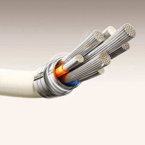 Kabel Joyroom S-A53 60W USB-C - USB-C z fluorescencyjną końcówką 2 m - beżowy Kabel Joyroom S-A53 60W USB-C - USB-C z fluorescencyjną końcówką 2 m - beżowy