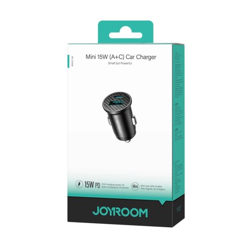 Ładowarka samochodowa Joyroom JR-CCN16 Mini 15W - czarna Ładowarka samochodowa Joyroom JR-CCN16 Mini 15W - czarna