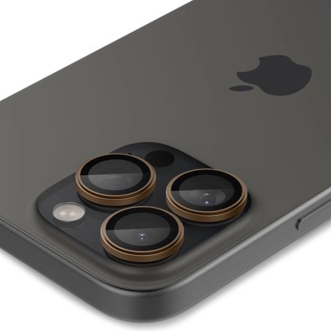 Osłona Aparatu Spigen Optik Pro GLAS.TR "EZ FIT" Camera Protector 2-PACK na iPhone 16 Pro / Pro Max - brązowa Osłona Aparatu Spigen Optik Pro GLAS.TR "EZ FIT" Camera Protector 2-PACK na iPhone 16 Pro / Pro Max - brązowa
