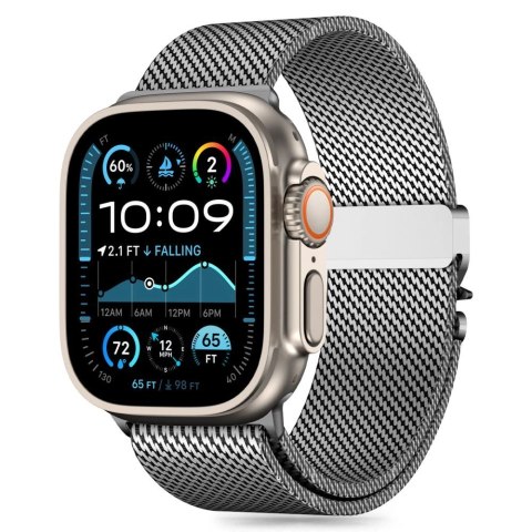 Pasek Tech-Protect Milano na Apple Watch 6 / 7 / 8 / 9 / 10 / SE / Ultra 1 / 2 (44 / 45 / 46 / 49 MM) - srebrny Pasek Tech-Protect Milano na Apple Watch 6 / 7 / 8 / 9 / 10 / SE / Ultra 1 / 2 (44 / 45 / 46 / 49 MM) - srebrny