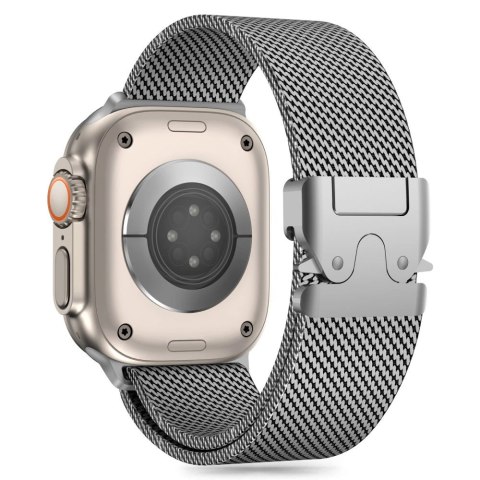 Pasek Tech-Protect Milano na Apple Watch 6 / 7 / 8 / 9 / 10 / SE / Ultra 1 / 2 (44 / 45 / 46 / 49 MM) - srebrny Pasek Tech-Protect Milano na Apple Watch 6 / 7 / 8 / 9 / 10 / SE / Ultra 1 / 2 (44 / 45 / 46 / 49 MM) - srebrny
