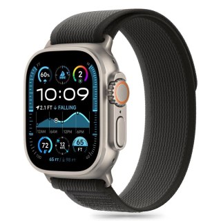 Pasek Tech-Protect Nylon Stripe na Apple Watch 6 / 7 / 8 / 9 / 10 / SE / Ultra 1 / 2 (44 / 45 / 46 / 49 MM) - czarno-pomarańczow