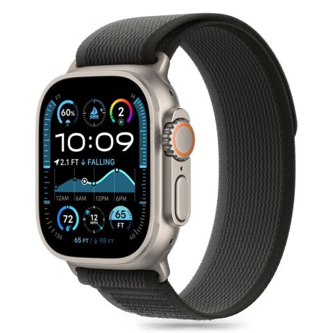 Pasek Tech-Protect Nylon Stripe na Apple Watch 6 / 7 / 8 / 9 / 10 / SE / Ultra 1 / 2 (44 / 45 / 46 / 49 MM) - czarno-pomarańczow Pasek Tech-Protect Nylon Stripe na Apple Watch 6 / 7 / 8 / 9 / 10 / SE / Ultra 1 / 2 (44 / 45 / 46 / 49 MM) - czarno-pomarańczow