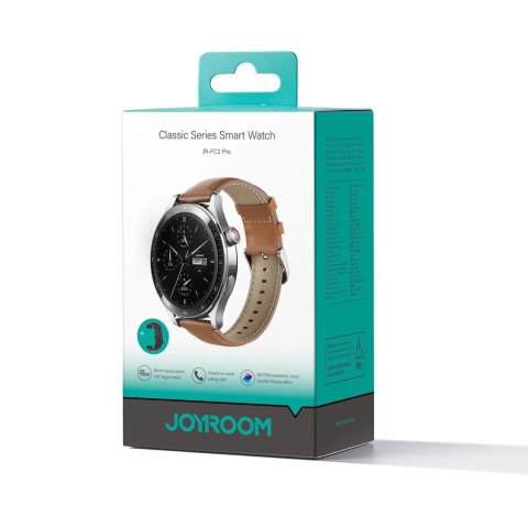 Smartwatch Joyroom Classic Series JR-FC2 Pro z funkcją odbierania połączeń - srebrny Smartwatch Joyroom Classic Series JR-FC2 Pro z funkcją odbierania połączeń - srebrny