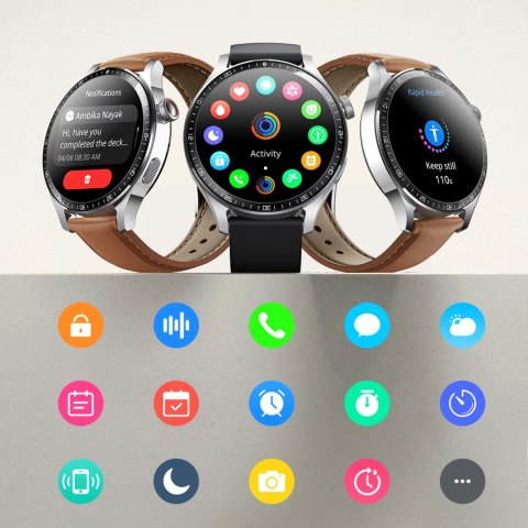 Smartwatch Joyroom Classic Series JR-FC2 Pro z funkcją odbierania połączeń - srebrny Smartwatch Joyroom Classic Series JR-FC2 Pro z funkcją odbierania połączeń - srebrny