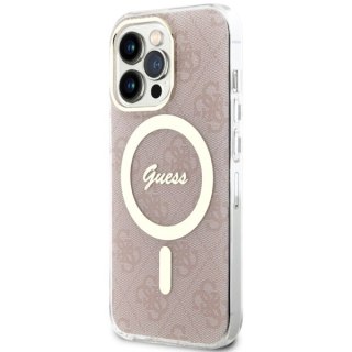 Guess nakładka do iPhone 13 Pro 6,1" GUHMP13LH4STP różowa hardcase Magsafe IML 4G