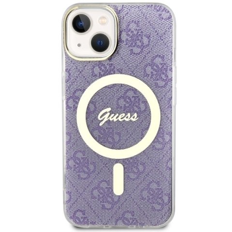 Guess nakładka do iPhone 14 6,1" GUHMP14SH4STU fioletowa hardcase Magsafe IML 4G
