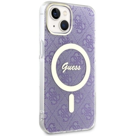 Guess nakładka do iPhone 14 6,1" GUHMP14SH4STU fioletowa hardcase Magsafe IML 4G