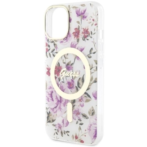 Guess nakładka do iPhone 14 6,1" GUHMP14SHCFWST transparentna hardcase Magsafe IML Flower Guess nakładka do iPhone 14 6,1" GUHMP14SHCFWST transparentna hardcase Magsafe IML Flower