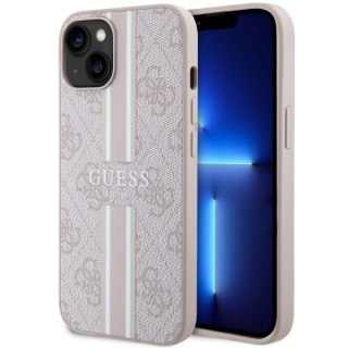 Guess nakładka do iPhone 14 6,1" GUHMP14SP4RPSP pink harcase Magsafe 4G Printed Stripes
