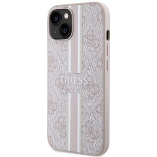 Guess nakładka do iPhone 14 6,1" GUHMP14SP4RPSP pink harcase Magsafe 4G Printed Stripes