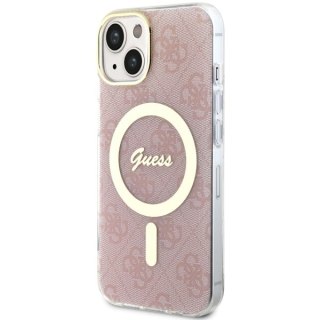 Guess nakładka do iPhone 14 Pro 6,1" GUHMP14SH4STP różowa hardcase Magsafe IML 4G