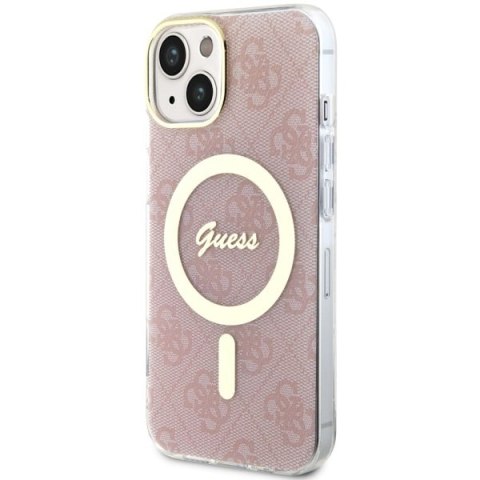 Guess nakładka do iPhone 14 Pro 6,1" GUHMP14SH4STP różowa hardcase Magsafe IML 4G Guess nakładka do iPhone 14 Pro 6,1" GUHMP14SH4STP różowa hardcase Magsafe IML 4G