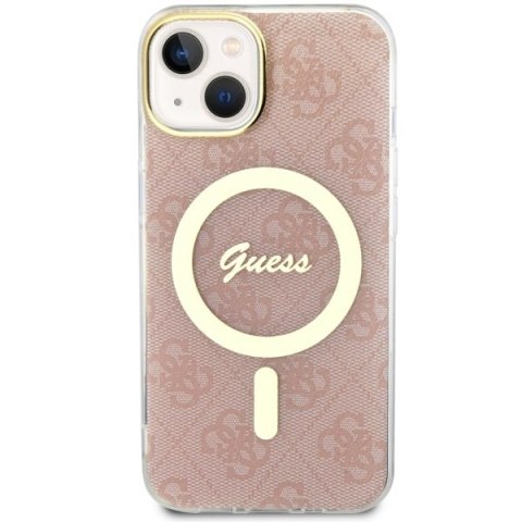 Guess nakładka do iPhone 14 Pro 6,1" GUHMP14SH4STP różowa hardcase Magsafe IML 4G Guess nakładka do iPhone 14 Pro 6,1" GUHMP14SH4STP różowa hardcase Magsafe IML 4G