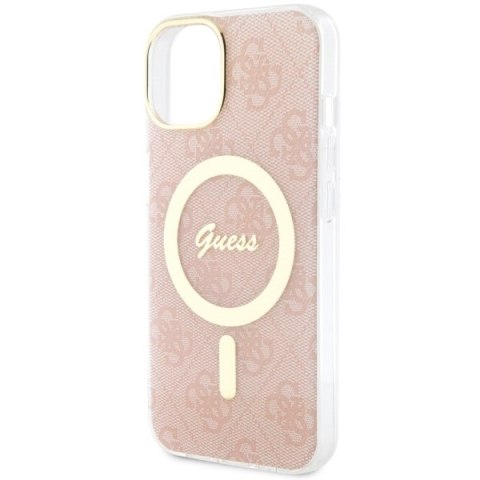 Guess nakładka do iPhone 14 Pro 6,1" GUHMP14SH4STP różowa hardcase Magsafe IML 4G Guess nakładka do iPhone 14 Pro 6,1" GUHMP14SH4STP różowa hardcase Magsafe IML 4G