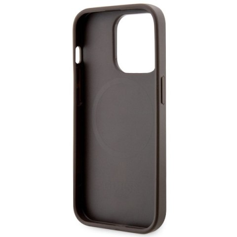 Guess nakładka do iPhone 14 Pro Max 6,7" GUHMP14XP4RPSW brązowa harcase Magsafe 4G Printed Stripes Guess nakładka do iPhone 14 Pro Max 6,7" GUHMP14XP4RPSW brązowa harcase Magsafe 4G Printed Stripes