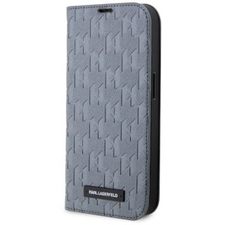 Karl Lagerfeld nakładka do iPhone 14 6,1" KLBKP14SSAKLHPG srebrna BT Saffiano Mono