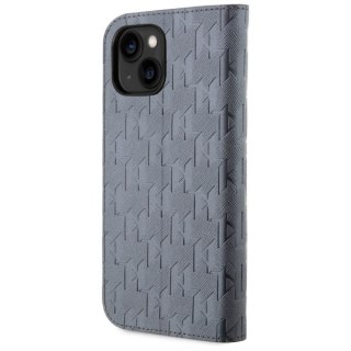 Karl Lagerfeld nakładka do iPhone 14 6,1" KLBKP14SSAKLHPG srebrna BT Saffiano Mono