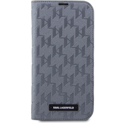 Karl Lagerfeld nakładka do iPhone 14 6,1" KLBKP14SSAKLHPG srebrna BT Saffiano Mono