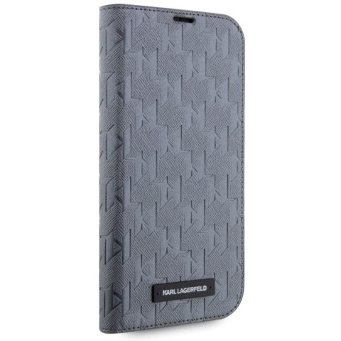 Karl Lagerfeld nakładka do iPhone 14 6,1" KLBKP14SSAKLHPG srebrna BT Saffiano Mono