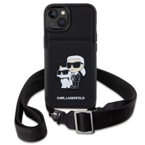 Karl Lagerfeld nakładka do iPhone 14 6,1" KLHCP14SCSAKCPMK czarna hardcase Crossbody Saffiano Karl&Choupette NFT Karl Lagerfeld nakładka do iPhone 14 6,1" KLHCP14SCSAKCPMK czarna hardcase Crossbody Saffiano Karl&Choupette NFT