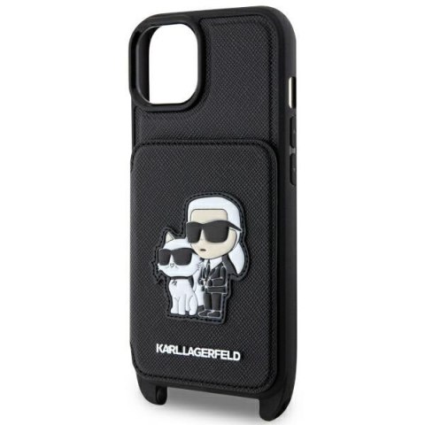 Karl Lagerfeld nakładka do iPhone 14 6,1" KLHCP14SCSAKCPMK czarna hardcase Crossbody Saffiano Karl&Choupette NFT Karl Lagerfeld nakładka do iPhone 14 6,1" KLHCP14SCSAKCPMK czarna hardcase Crossbody Saffiano Karl&Choupette NFT