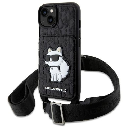Karl Lagerfeld nakładka do iPhone 14 6,1" KLHCP14SCSAKHPCK czarna hardcase Crossbody Saffiano Mono Choupette NFT Karl Lagerfeld nakładka do iPhone 14 6,1" KLHCP14SCSAKHPCK czarna hardcase Crossbody Saffiano Mono Choupette NFT