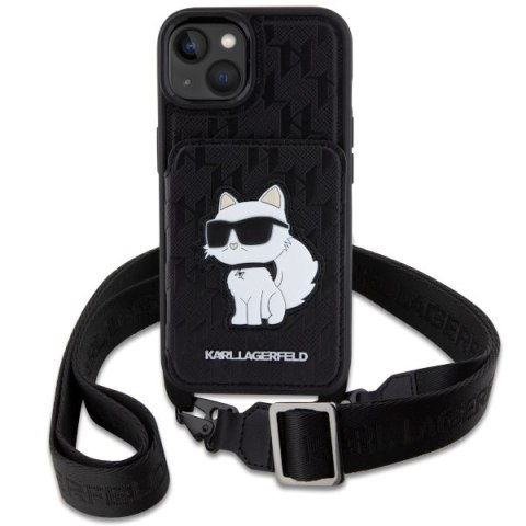 Karl Lagerfeld nakładka do iPhone 14 6,1" KLHCP14SCSAKHPCK czarna hardcase Crossbody Saffiano Mono Choupette NFT Karl Lagerfeld nakładka do iPhone 14 6,1" KLHCP14SCSAKHPCK czarna hardcase Crossbody Saffiano Mono Choupette NFT