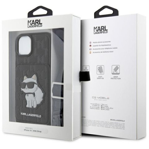 Karl Lagerfeld nakładka do iPhone 14 6,1" KLHCP14SCSAKHPCK czarna hardcase Crossbody Saffiano Mono Choupette NFT Karl Lagerfeld nakładka do iPhone 14 6,1" KLHCP14SCSAKHPCK czarna hardcase Crossbody Saffiano Mono Choupette NFT