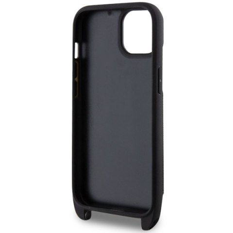 Karl Lagerfeld nakładka do iPhone 14 6,1" KLHCP14SCSAKHPKK czarna hardcase Crossbody Saffiano Mono Ikonik NFT