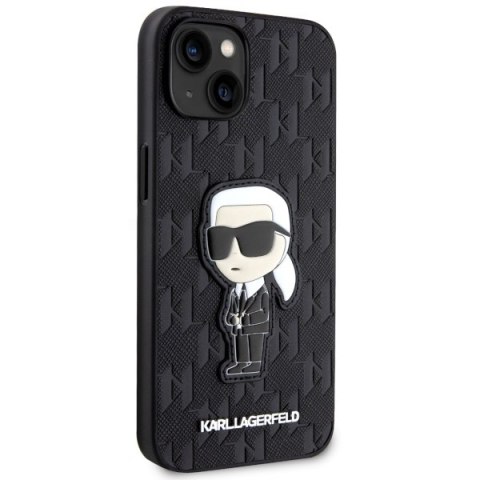 Karl Lagerfeld nakładka do iPhone 14 6,1" KLHCP14SSAKHPKK czarna harcase Saffiano Mono Patch Ikonik NFT Karl Lagerfeld nakładka do iPhone 14 6,1" KLHCP14SSAKHPKK czarna harcase Saffiano Mono Patch Ikonik NFT