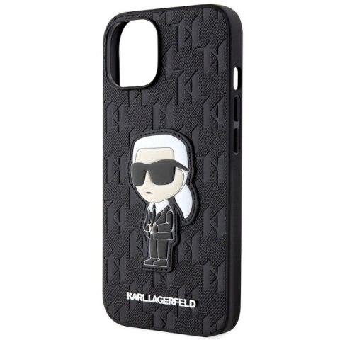 Karl Lagerfeld nakładka do iPhone 14 6,1" KLHCP14SSAKHPKK czarna harcase Saffiano Mono Patch Ikonik NFT Karl Lagerfeld nakładka do iPhone 14 6,1" KLHCP14SSAKHPKK czarna harcase Saffiano Mono Patch Ikonik NFT