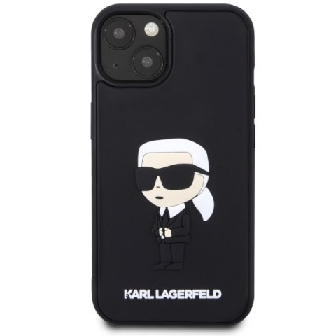 Karl Lagerfeld nakładka do iPhone 14 Plus 6,7" KLHCP14M3DRKINK czarna harcase Saffiano Mono Patch Ikonik NFT