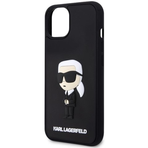 Karl Lagerfeld nakładka do iPhone 14 Plus 6,7" KLHCP14M3DRKINK czarna harcase Saffiano Mono Patch Ikonik NFT