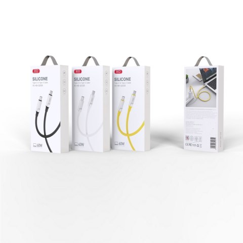 XO kabel NB-Q252B USB-C - USB-C 1,0 m 60W żółty XO kabel NB-Q252B USB-C - USB-C 1,0 m 60W żółty