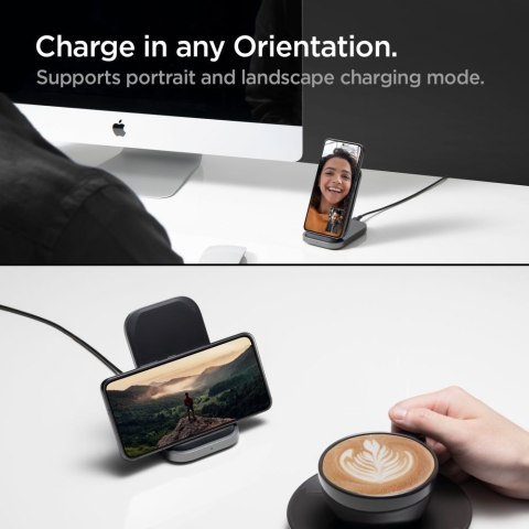 Spigen ładowarka bezprzewodowa PF2102 Arcfield 15W black Spigen ładowarka bezprzewodowa PF2102 Arcfield 15W black
